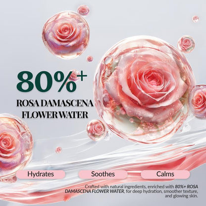 Zy、This Rose Anti-Aging and Repairing Essence Water Has Anti-Wrinkle, Repairing, and Moisturizing Effects. Suitable for Sensitive Skin, It Contains Natural Rose Ingredients, Uses a Water-Free Formula, and Comes with a Free 44-Piece Makeup Brush Set.
