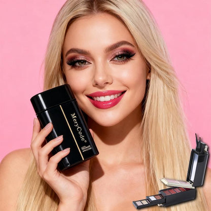 Merycode All-In-One Makeup Set Kit - Compact Travel Beauty Box with 10 Eyeshadows 5 Lipsticks 2 Blushes Eyeliner Brow Pencil Mascara & Brushes Waterproof Berry Daily Cosmetic Flawless