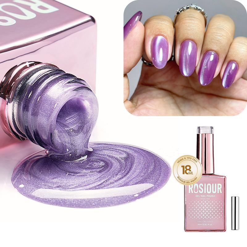 ROSIOUR 18Ml Cat Eye Gel Nail Polish | Includes Magnet | Hema-Free, Tpo-Free | for Salon & Home Use, Ideal for Nail Techs & Beginners