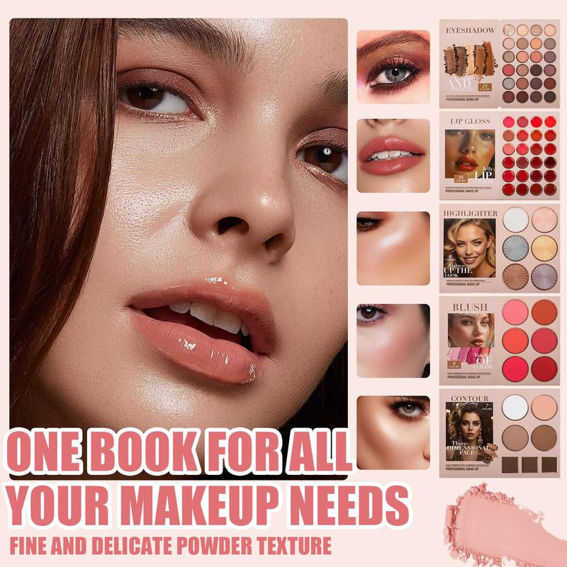 URATM 67-Color Makeup Palette with 24 Eye Shadow 10 Lip Gloss 10 Highlighter 6 Blush 7 Contour Shades for Professional Look & Gift Set Glossy Radiant Cosmetic Smooth Pumps of Blush Original Cream Bronzer Stick Target Ms Jeanie Flower Knows