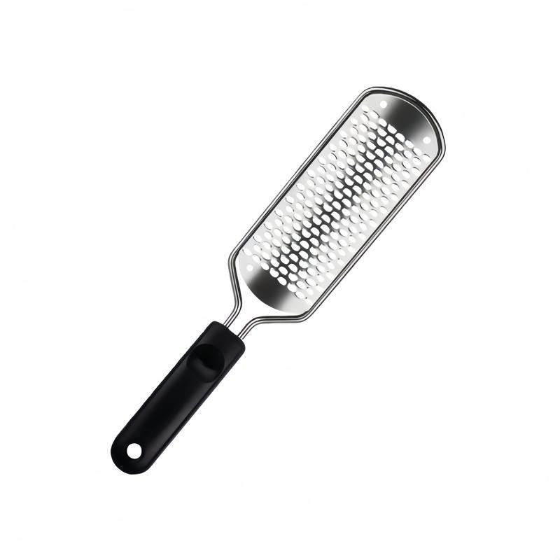 LMMAKE Professional Foot Files Colossal Stainless Steel Detachable Foot Scrubber with Brown Handle Pedicure Tools Washable & Reusable Non-Slip Grip for Safety Versatile Easy to Clean Cream Daily Keratin Nail Care Manicure Black