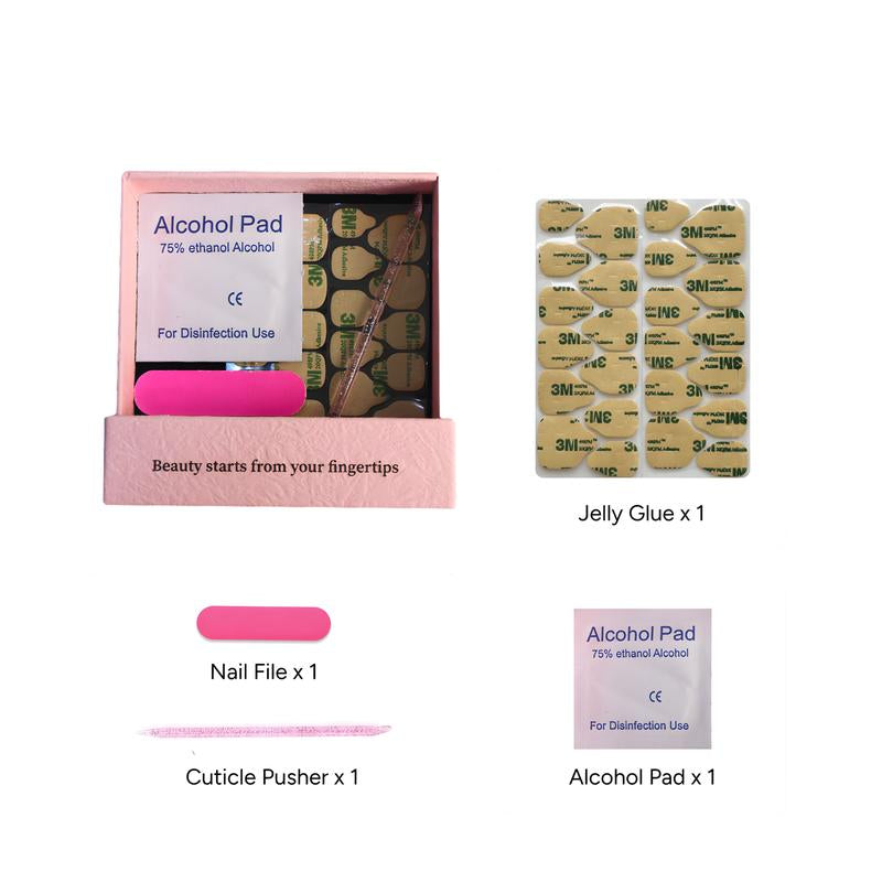 EMERALD GRACE Premium Handmade Press-On Nails Long-Lasting Short Almond Shape Glossy Green, White, Gold Finish Rich Green White Tones Capture Jewel-Toned Elegance Style