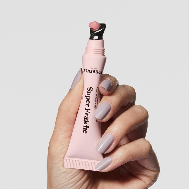 [Provence Beauty] Brightening Eye Cream (Niacinamide+Caffeine+Hyaluronic Acid) | French Eye Treatment with Cooling Applicator