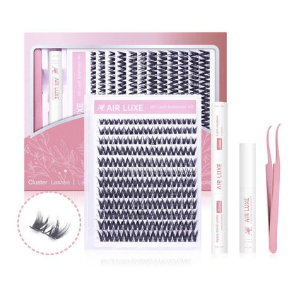 AIR LUXE DIY Lash Clusters Kit 144 Pcs Ultra Dense Volume Extensions Waterproof Long Wear Flawless Salon Result for Beginners Beginner Friendly Ultra Thin Invisible Band