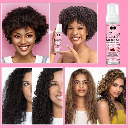 12 Counts Curl Mousse Kit Definition Curl Control Mousse Curl Enhancing Styling Hair Mousse for Curly Coils & Wavy Hair Hydrating Haircare