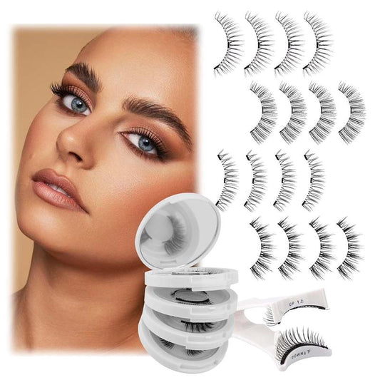 Magnetic Eyelashes Natural Look Wispy Waterproof Reusable Easy Application No Glue Needed Youth Friendly(Please Check Quantity)