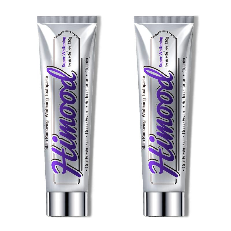 Himood Micro-Polishing Whitening Toothpaste 130G - Deep Cleans Stains with Polishing Crystals Infused with Protective Minerals for Instant Brightness & Lasting Enamel Care Oral