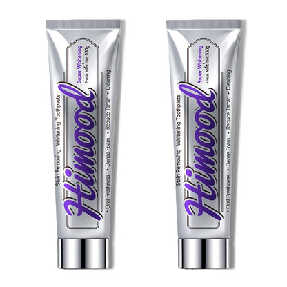 Himood Micro-Polishing Whitening Toothpaste 130G - Deep Cleans Stains with Polishing Crystals Infused with Protective Minerals for Instant Brightness & Lasting Enamel Care Oral