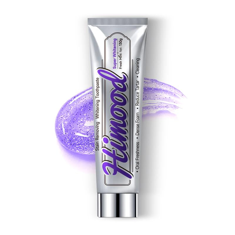 Himood Micro-Polishing Whitening Toothpaste 130G - Deep Cleans Stains with Polishing Crystals Infused with Protective Minerals for Instant Brightness & Lasting Enamel Care Oral
