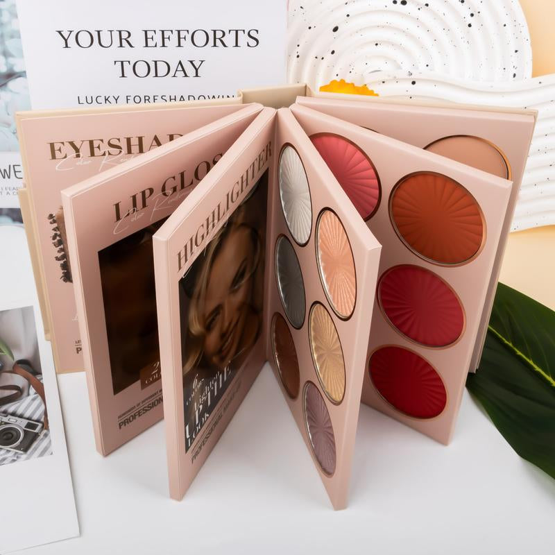 URATM 67-Color Makeup Palette with 24 Eye Shadow 10 Lip Gloss 10 Highlighter 6 Blush 7 Contour Shades for Professional Look & Gift Set Glossy Radiant Cosmetic Smooth Pumps of Blush Original Cream Bronzer Stick Target Ms Jeanie Flower Knows