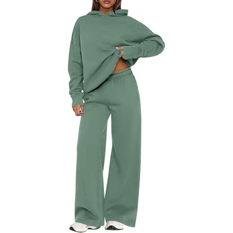 Prettygarden Womens Sweatsuits 2 Piece Set Casual Winter Long Sleeve Hoodie Loose Wide Leg Sweatpants Fall Tracksuit