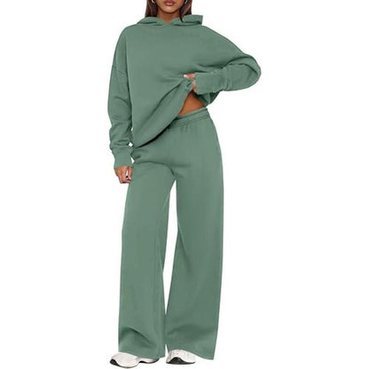 Prettygarden Womens Sweatsuits 2 Piece Set Casual Winter Long Sleeve Hoodie Loose Wide Leg Sweatpants Fall Tracksuit