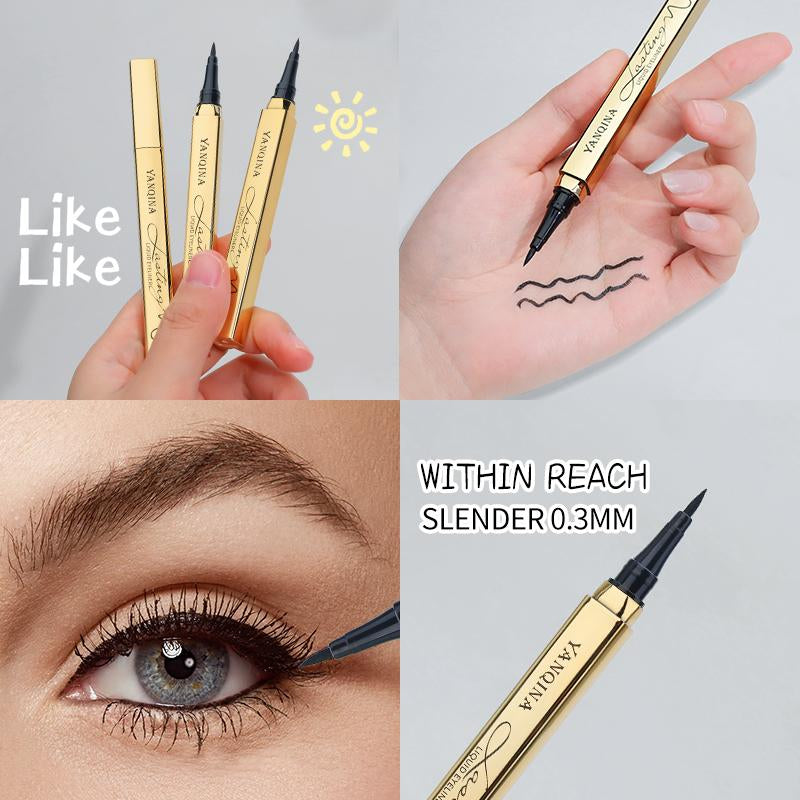 Waterproof Liquid Eyeliner - Smudge-Proof, Smear-Proof, Long-Lasting Precision Fiber Tip Design Effortlessly Creates Perfect Eyeliner Lines. Black Eyeliner Pen. Women'S Makeup. Ideal Christmas Gift