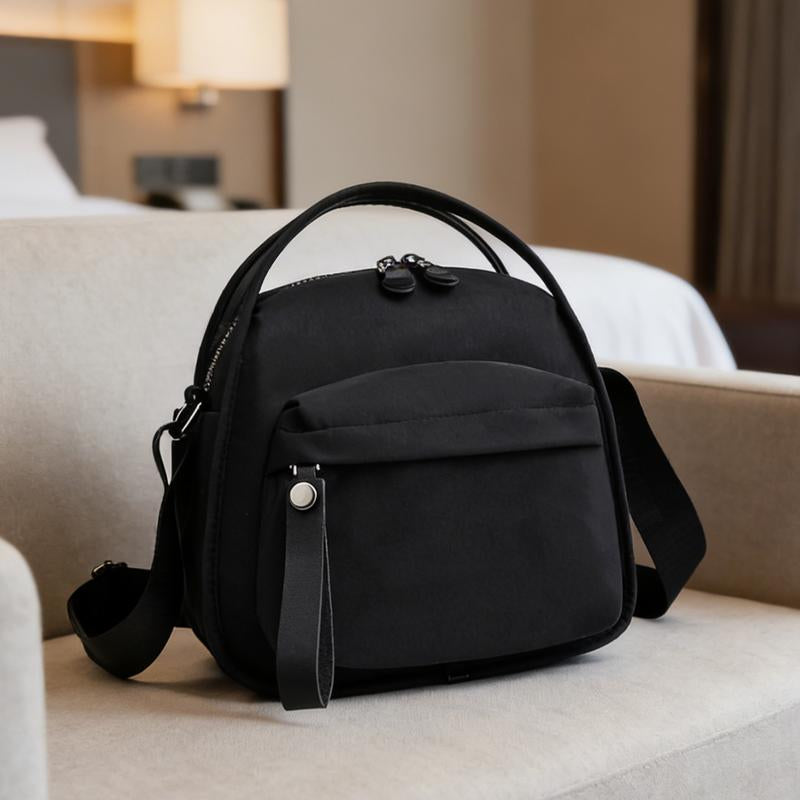 WDX Lightweight Quilted Tote Bag,Black Oxford Fabric Handbag Women’S Bag 2026 New Style Handheld Crossbody Commuter Bag ,Everyday Purse,Women'S Elegant Solid Color Shoulder Bag, Fashionable Zipper Crossbody Bag for Daily Used,