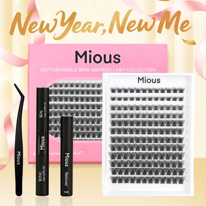Mious Z-11 with DIY Eyelashes Extension Kit Bond and Seal Eyelash Glue and Lash Remover Beginner Friendly Individual Lashes Waterproof and Long Lasting Makeup for Girl Lash Clusters Kit Waterproof Lash Clusters Cosmetic Lashes Clusters