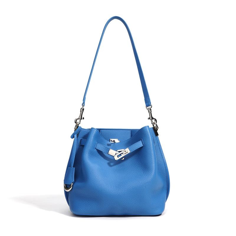 SADI Bag 2026 New Large Capacity Genuine Leather Bucket Bag Women Commuter Shoulder Crossbody Bag 30CM