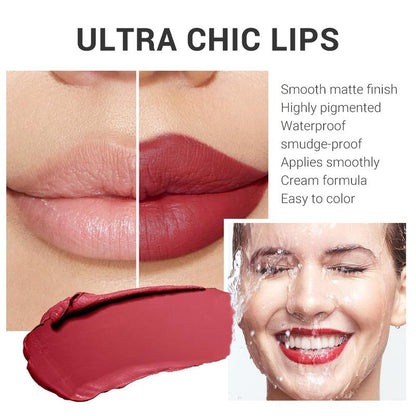 Long Lasting Waterproof 24 Hours Matte Lipstick for Women - Christmas Makeup - Lipstick, Matte Gloss Lipgloss