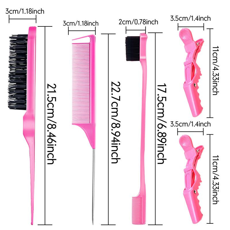 7 Counts Wax Stick Hair Pomade for Women Men Strong Hold Smooth Slick Styling Tackles Flyaways Frizz with Edge Brush Hair Comb Set Gel Haircare Daily
