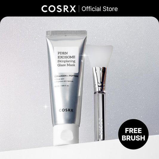 [COSRX Official] PDRN EXOSOME Skinplaning Glaze Mask (50Ml) | SILICONE BRUSH INCLUDED, COLLAGEN PEEL MASK, PDRN + EXOSOME