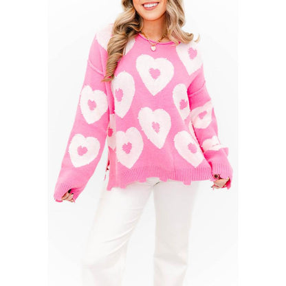 Be Mine Pearl Heart Sweater