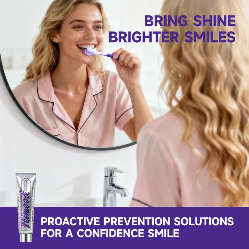 Himood Micro-Polishing Whitening Toothpaste 130G - Deep Cleans Stains with Polishing Crystals Infused with Protective Minerals for Instant Brightness & Lasting Enamel Care Oral