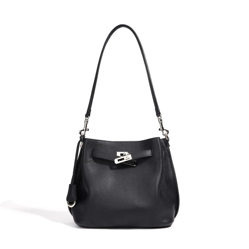 SADI Bag 2026 New Large Capacity Genuine Leather Bucket Bag Women Commuter Shoulder Crossbody Bag 30CM