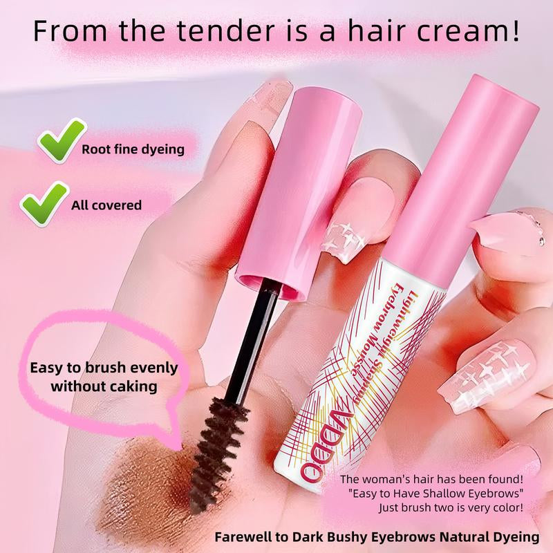 3D Eyebrow Cream，24-Hour Long-Lasting Waterproof Semi-Permanent, Adjustable Eyebrow Color, Long-Lasting and Natural. Comes in a Pair, Charcoal Gray and Chestnut Brown.