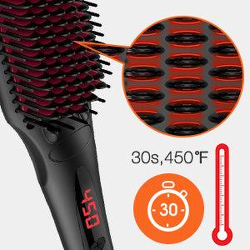 Miropure Enhanced Hair Straightener Brush with Anti-Scald Hairbrush Smooth Comfort