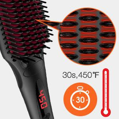 Miropure Enhanced Hair Straightener Brush with Anti-Scald Hairbrush Smooth Comfort