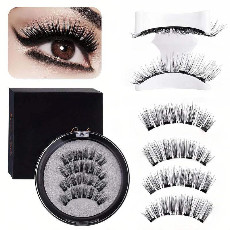 Magnetic Eyelashes Natural Look Wispy Waterproof Reusable Easy Application No Glue Needed Youth Friendly(Please Check Quantity)