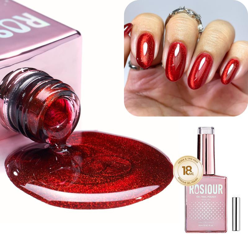ROSIOUR 18Ml Cat Eye Gel Nail Polish | Includes Magnet | Hema-Free, Tpo-Free | for Salon & Home Use, Ideal for Nail Techs & Beginners