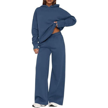 Prettygarden Womens Sweatsuits 2 Piece Set Casual Winter Long Sleeve Hoodie Loose Wide Leg Sweatpants Fall Tracksuit