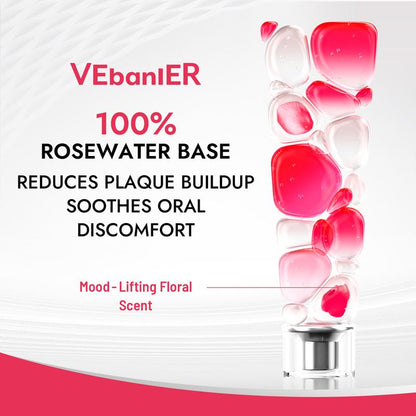 Vebanler Fruit Acid Toothpaste Gentle Whitening Fights Plaque Freshens Breath Fluoride Free Oralcare Rose Flavor