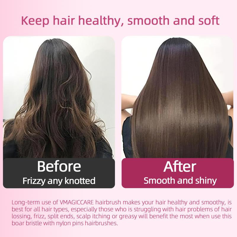 Christmas Must-Have-Vmagic Detangling Brush High-Quality Scalp Comb for Women Girls Men & Boys Use in Wet and Dry Hair Dual-Level Teeth for Effortless Detangling Long Lasting