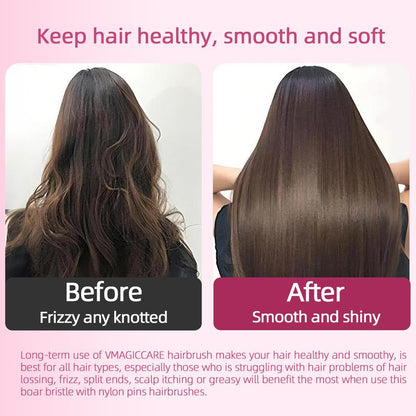 Christmas Must-Have-Vmagic Detangling Brush High-Quality Scalp Comb for Women Girls Men & Boys Use in Wet and Dry Hair Dual-Level Teeth for Effortless Detangling Long Lasting
