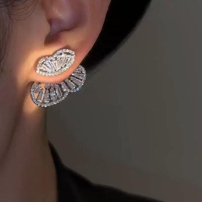 New Style Removable Two-Way Wearing Butterfly Earrings, One Piece Two Ways, Elegant Fluttering Butterfly Earrings with High-End Feel DZEH4914