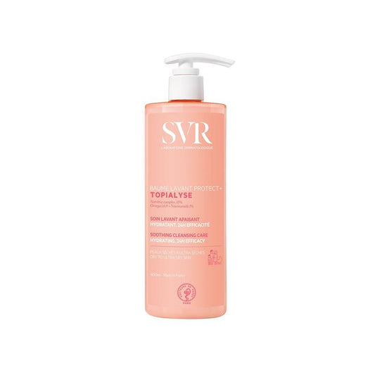 SVR Topialyse Cleansing Balm for Dry Itchy & Sensitive Skin with Niacinamide. Fragrance-Free, Soothing Face & Body Wash. 24Hr Nourishing Protective Cleanser, 13.5 Fl.Oz.