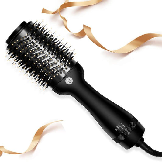 3 in 1 Hot Air Comb Electric Black Hair Dryer Brush Hot Air Comb Straight Hair Comb Comfort