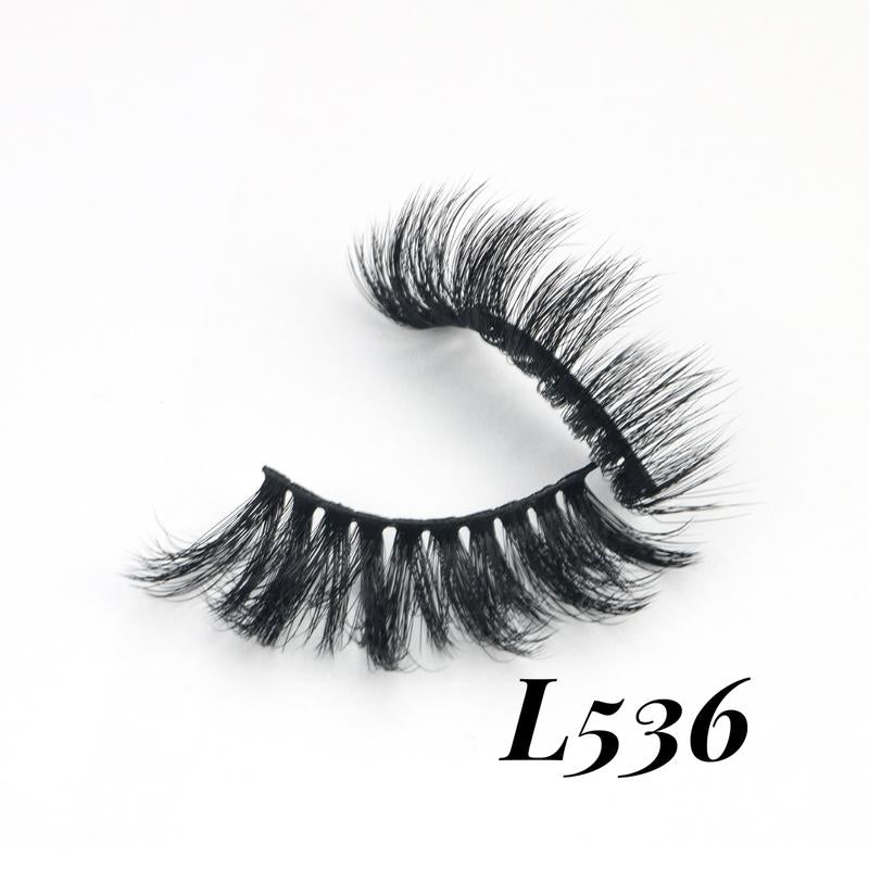 Lashes - L536 - Premium, Durable Lashes, Lightweight, Wispy Lashes, False Eyelsases, Strip Lashes, Prettiest Lashes Eyelashes Faux Makeup Cosmetic Lash Extensions