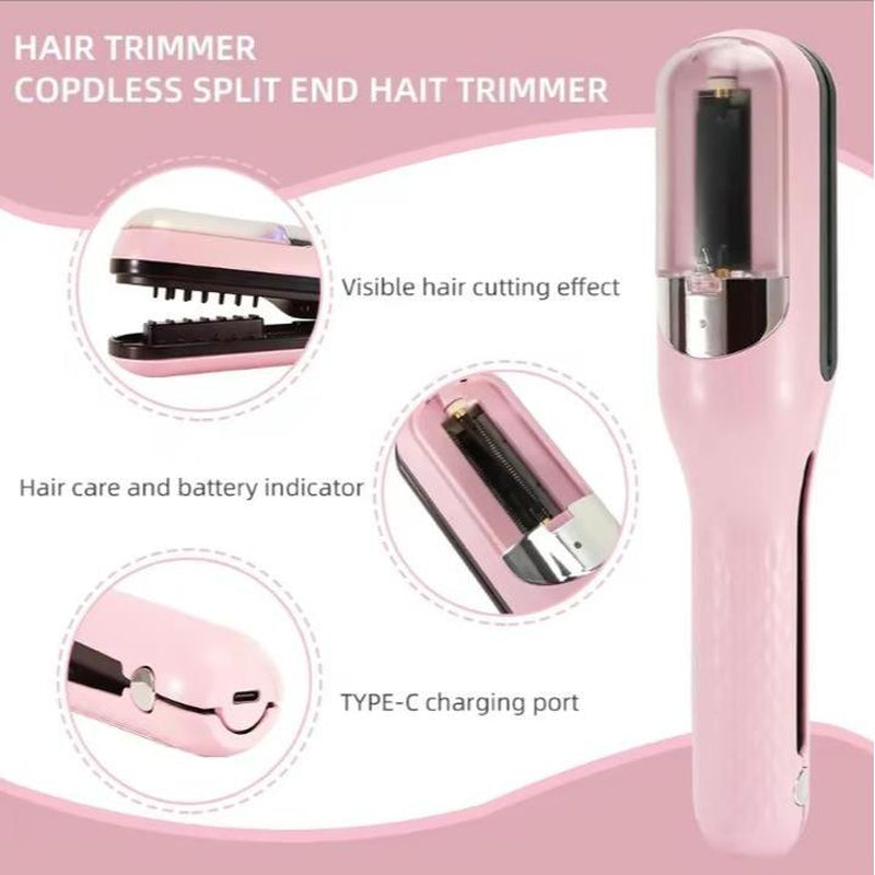Automatic Electric Hair Clipper with Type-C Fast Recharge – Professional Split End Trimmer and Multifunctional Hair Styling Tool for Smooth, Strengthened, Healthy-Looking Hair