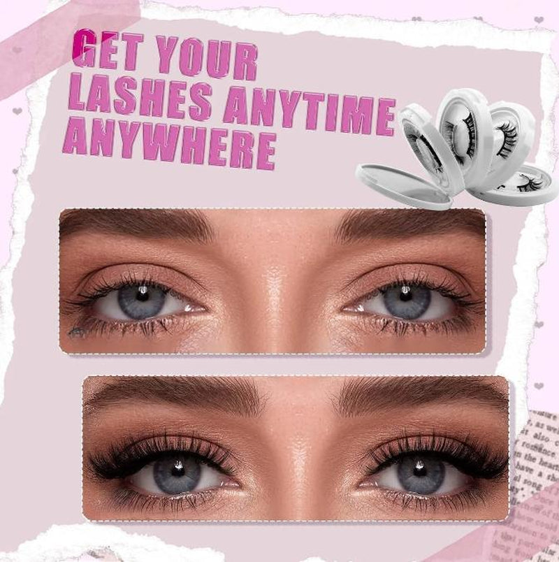 Magnetic Eyelashes Natural Look Wispy Waterproof Reusable Easy Application No Glue Needed Youth Friendly(Please Check Quantity)
