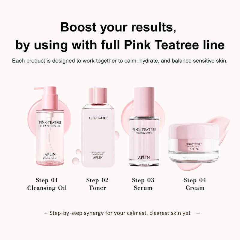 [APLIN Official] Pink Tea Tree Intensive Cream - Skin Moisturizer, Facial Moisturizers, Hight Moisturizing Power, Day & Night Use, CICA & Tea Tree, Acne Treatment, Allantoin, Korean Skin Care, Moisturizer, Hydrating