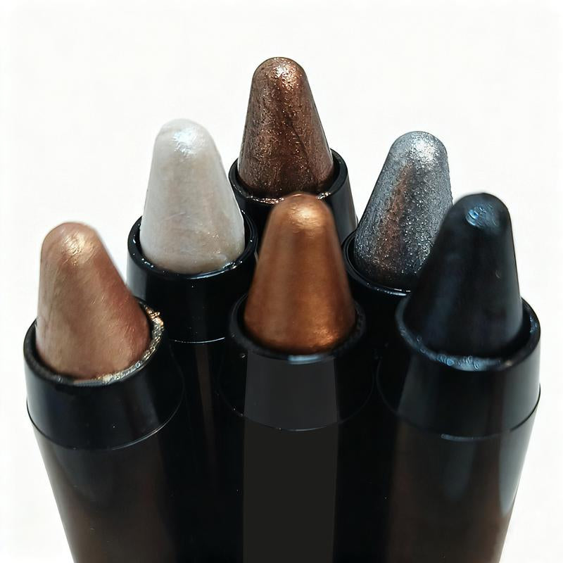 6Pcs Matte Mooglamor Eyeshadow Pencil Stick Long Lasting Makeup Waterproof Sweatproof Eye Shadow Stick Ow Cream Easy to Apply Suitable for Beginners Cosmetic