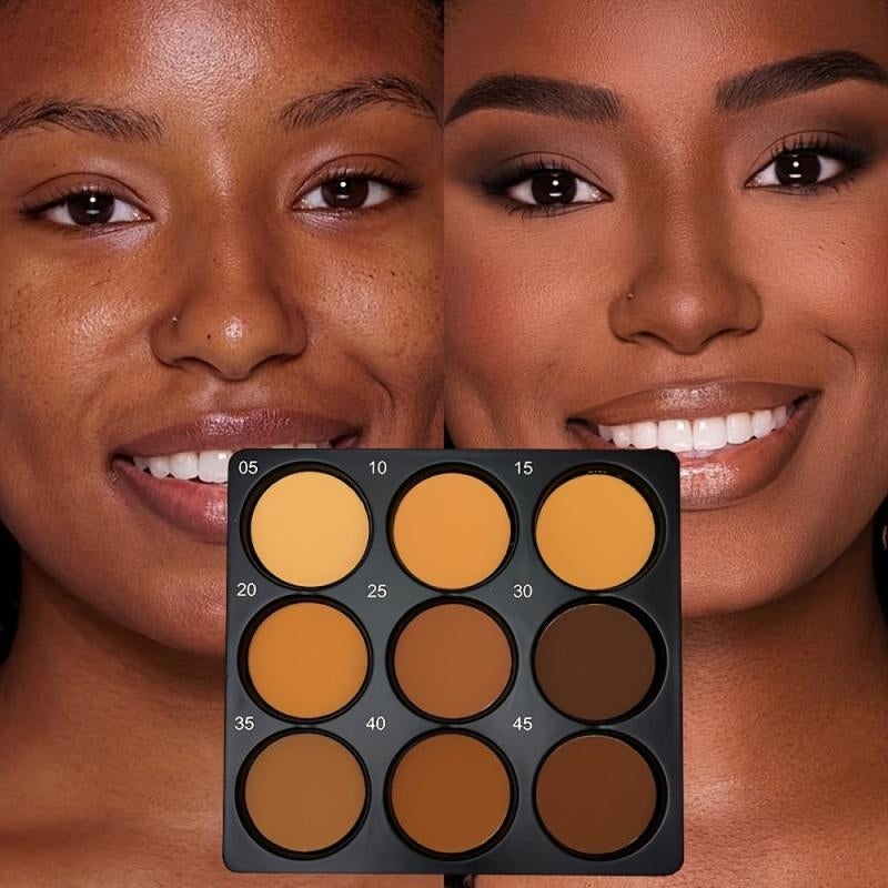 9 Tone Contour & Concealer Palette for Medium & Deep Tones - Natural 3D Makeup Effect, Matte Finish, Waterproof, Sweat Proof, Oil Control, Foundation & Eye Shadow Urbane Bronze