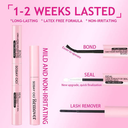SOSIAYCICI Eyelash Lash Clusters Kit 40D Volume Lash Clusters 320Pcs Eyelash Clusters Waterproof DIY Lash Extension Kit with Lash Bond and Seal Lash Remover Applicator HOLIDAYHAUL Tiktok(9-16Mix)