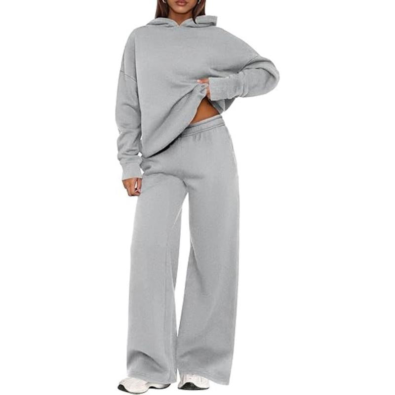 Prettygarden Womens Sweatsuits 2 Piece Set Casual Winter Long Sleeve Hoodie Loose Wide Leg Sweatpants Fall Tracksuit