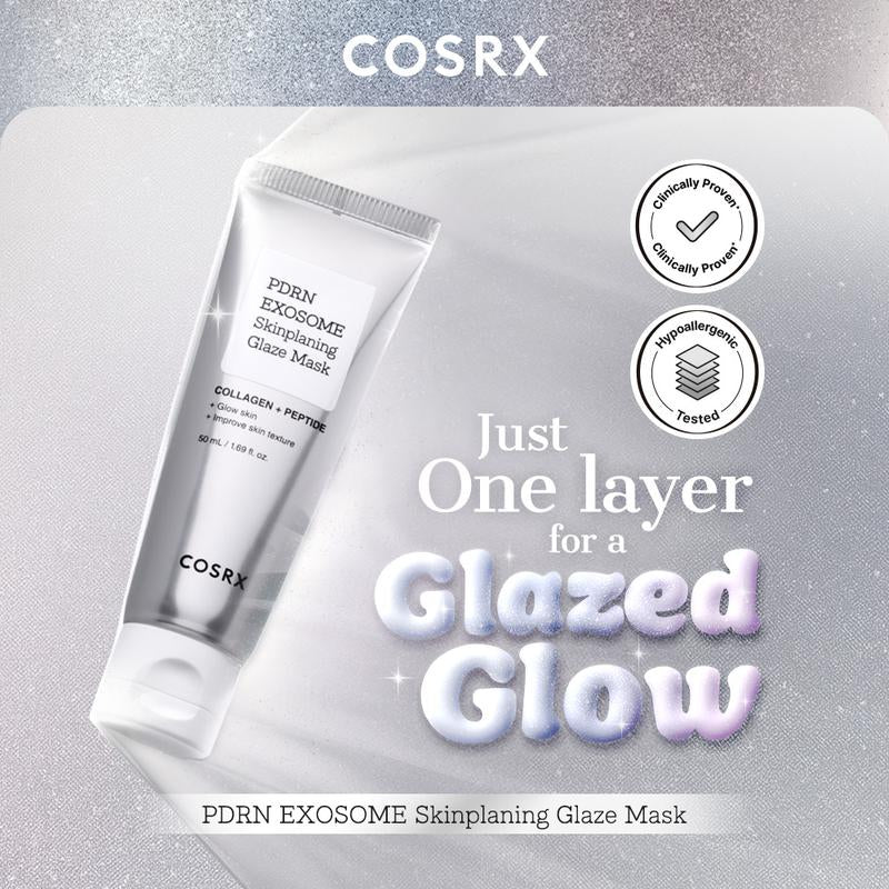 [COSRX Official] PDRN EXOSOME Skinplaning Glaze Mask (50Ml) | SILICONE BRUSH INCLUDED, COLLAGEN PEEL MASK, PDRN + EXOSOME