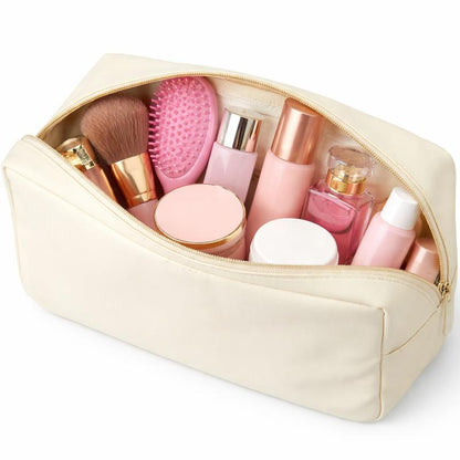 Emma + Ella Beauty Duo Makeup Bag Set - Large & Mini Travel-Friendly Organizer for Makeup & Essentials - Soft Durable Fabric with Smooth Zipper Closure - Perfect for Daily Use & Gifts