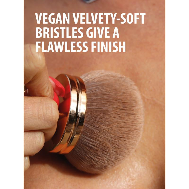 BODY PUFF Brush - Stylish Body Puff Brush in Rose Gold Finish with Handle and Head
