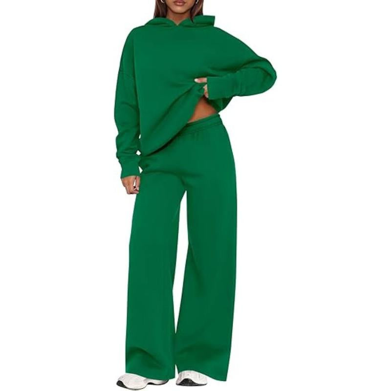 Prettygarden Womens Sweatsuits 2 Piece Set Casual Winter Long Sleeve Hoodie Loose Wide Leg Sweatpants Fall Tracksuit